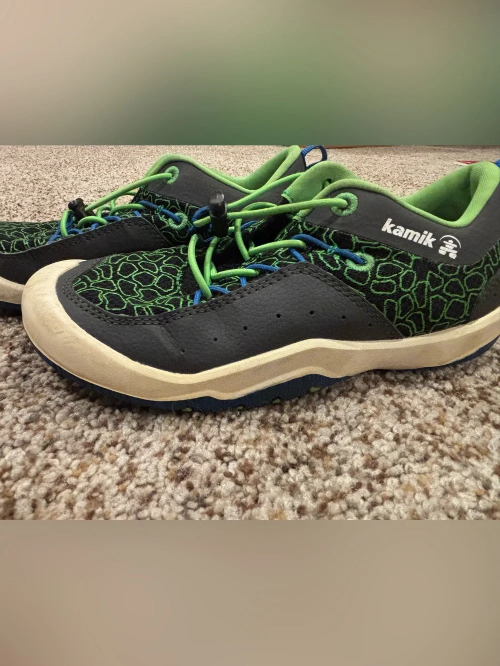 Kamik Kids Green and Blue Active Sneakers